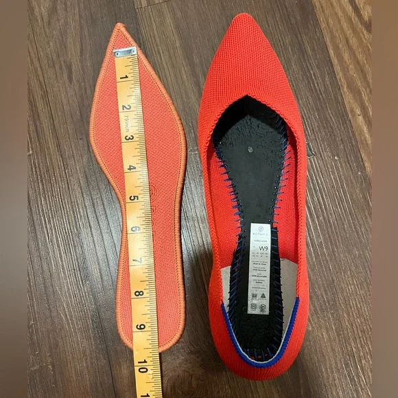 Rothy’s Flame Point Shoes Size 9W - Picture 7 of 7